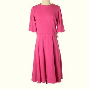 Worth New York electric pink stretch crepe flare sleeve dress Size 4 NWT  $698